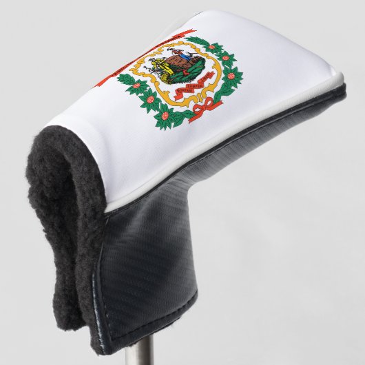 West Virginia Flag Golfheadcover (3/4 voorkant)