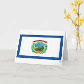 West Virginia Flag Kaart (Gele Bloem)