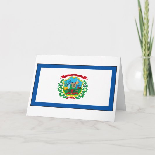West Virginia Flag Kaart (Voorkant)