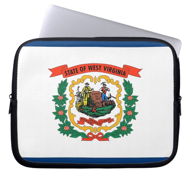 West Virginia Flag Laptop Sleeve (Voorkant)
