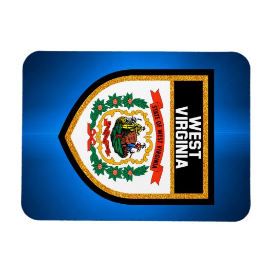 West Virginia Flag Magneet (Horizontaal)