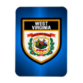 West Virginia Flag Magneet (Verticaal)