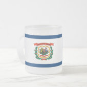 West Virginia Flag Matglas Koffiemok (Voorkant links)