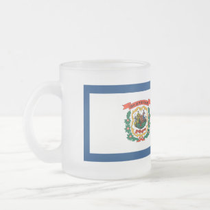 West Virginia Flag Matglas Koffiemok
