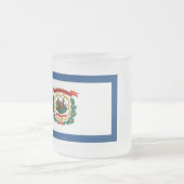 West Virginia Flag Matglas Koffiemok (Center)