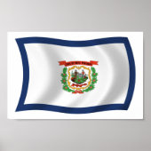 West Virginia Flag Poster Print (Voorkant)