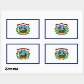 West Virginia Flag Rechthoekige Sticker (Vel)