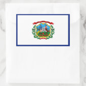 West Virginia Flag Rechthoekige Sticker (Tas)