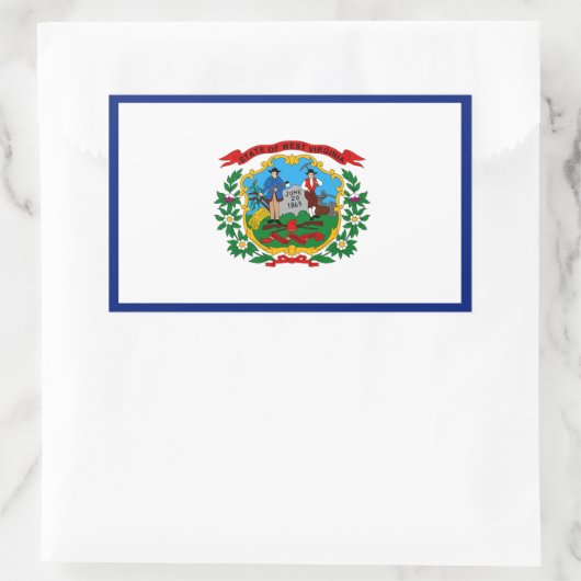 West Virginia Flag Rechthoekige Sticker (Tas)