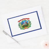 West Virginia Flag Rechthoekige Sticker (Envelop)