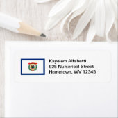 West Virginia Flag Return Adreslabel Etiket (Insitu)