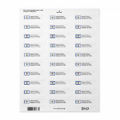 West Virginia Flag Return Adreslabel Etiket (Full Sheet)