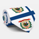 West Virginia Flag Stropdas (Opgerold)