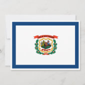 West Virginia Flag, Vlag van West Virginia Wedding Kaart (Achterkant)