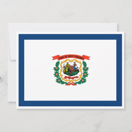 West Virginia Flag, Vlag van West Virginia Wedding Kaart (Achterkant)