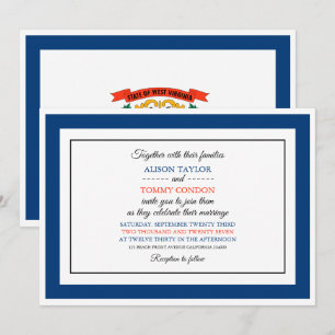 West Virginia Flag, Vlag van West Virginia Wedding Kaart
