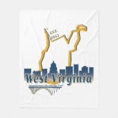 West Virginia Fleece Blanket (Voorkant)