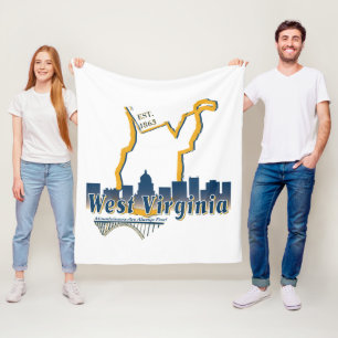 West Virginia Fleece Blanket Deken