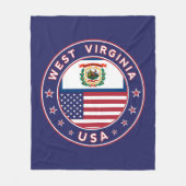 West Virginia Fleece Deken (Voorkant)