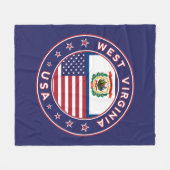 West Virginia Fleece Deken (Voorkant (Horizontaal))