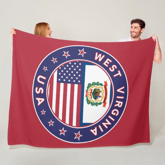 West Virginia Fleece Deken (In situ)
