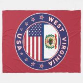 West Virginia Fleece Deken (Voorkant (Horizontaal))