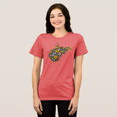 West Virginia Floral State T-shirt – Wild & Wonder (Voorkant volledig)