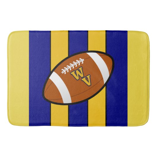 West Virginia Football Blue en Gold Pride Badmat (Voorkant)