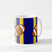 West Virginia Football Blue en Gold Pride Koffiemok (Voorkant rechts)