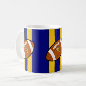 West Virginia Football Blue en Gold Pride Koffiemok (Voorkant links)