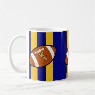 West Virginia Football Blue en Gold Pride Koffiemok