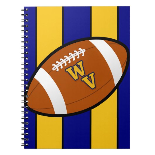 West Virginia Football Blue en Gold Pride Notitieboek (Voorkant)