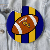 West Virginia Football Blue en Gold Pride Ronde Button 6,0 Cm (In situ)