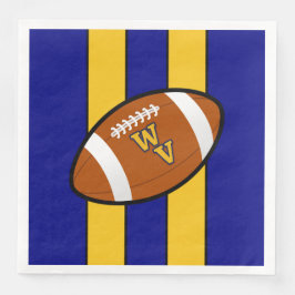 West Virginia Football Blue en Gold Pride Servetten