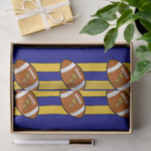 West Virginia Football Blue en Gold Pride Tissuepapier (Geschenk)