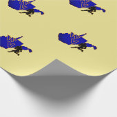 West Virginia Football Blue n Gold Pride Cadeaupapier (Hoek)