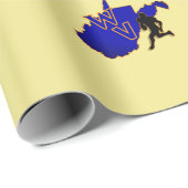 West Virginia Football Blue n Gold Pride Cadeaupapier (Rol Hoek)