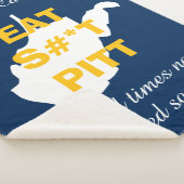 West Virginia Funny Sherpa Blanket Blue Sherpa Deken (3/4)