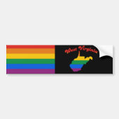 WEST VIRGINIA GAY PRIDE BUMPERSTICKER (Voorkant)