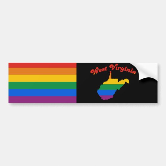 WEST VIRGINIA GAY PRIDE BUMPERSTICKER (Voorkant)
