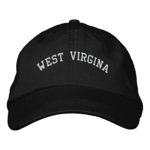 West Virginia Geborduurd Pet Stone Zwart/Wit