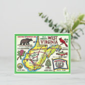 West Virginia geïllustreerde kaart bewegende aanko (Staand voorkant)