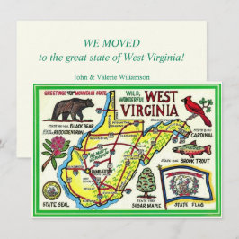 West Virginia geïllustreerde kaart verhuisbericht