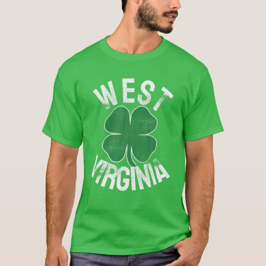 West Virginia Gift St. Patrick's Day Shamrock - Me T-shirt (Voorkant)