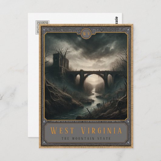 West Virginia | Gotische kunst Briefkaart (Voorkant / Achterkant)