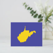 West Virginia goud en blauw Briefkaart (Staand voorkant)