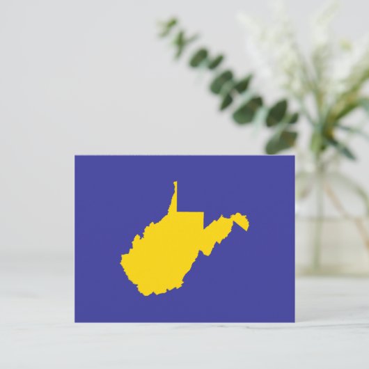 West Virginia goud en blauw Briefkaart (Staand voorkant)