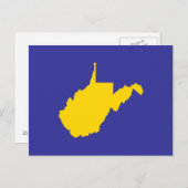 West Virginia goud en blauw Briefkaart (Voorkant / Achterkant)