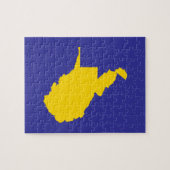 West Virginia goud en blauw Legpuzzel (Horizontaal)