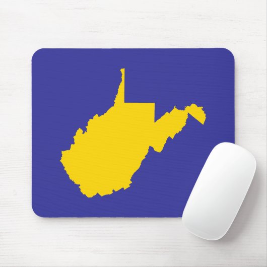 West Virginia goud en blauw Muismat (Met muis)